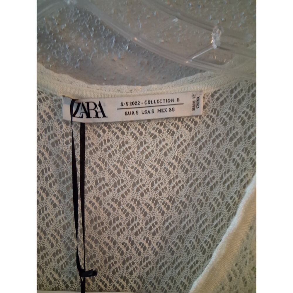 Zara Cream Lace Swim Cover-Up  Coastal Boho Cottagecore Resortwear Vacation - Picture 10 of 10